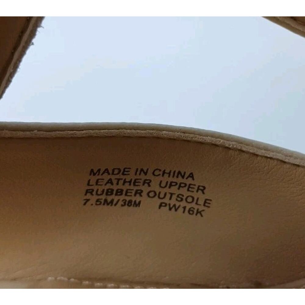 Michael Kors Damita Iconic Gold Zipper Nude Cork Wedges Women’s US Size 7.5M - Picture 13 of 16